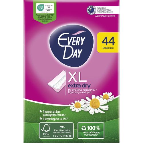 Everyday XL Extra Dry ежедневни дамски превръзки (44 бр.)