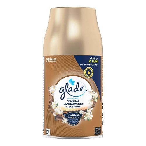Glade Automatic Spray Sensual Sandalwood & Jasmine пълнител за ароматизатор за стая сандалово дърво и жасмин (269 мл)