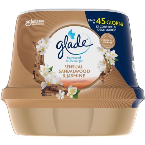 Glade Sensual Sandalwood & Jasmine гел ароматизатор за баня сандалово дърво и жасмин (180 г)
