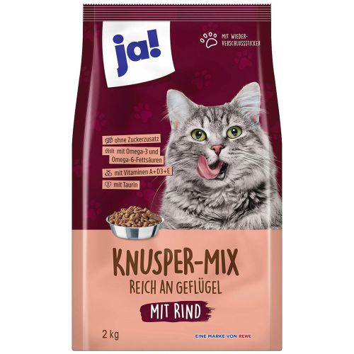 Ja! суха храна за котки с говеждо (2 кг)