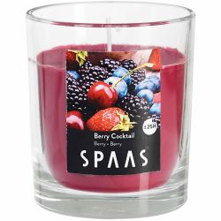 Spaas свещ в прозрачна чаша горски плодове (1 бр.)