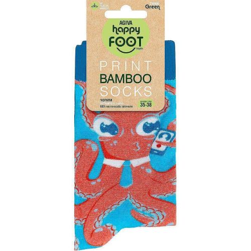 Happy Foottopia принт чорапи, 78% бамбук, октопод, размер 35-38 (1 бр.)