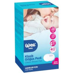 Wee Baby памучни подложки за кърмачки с гел слой (40 бр.)