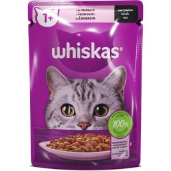 Whiskas пауч сьомга, храна за котки (85 г)