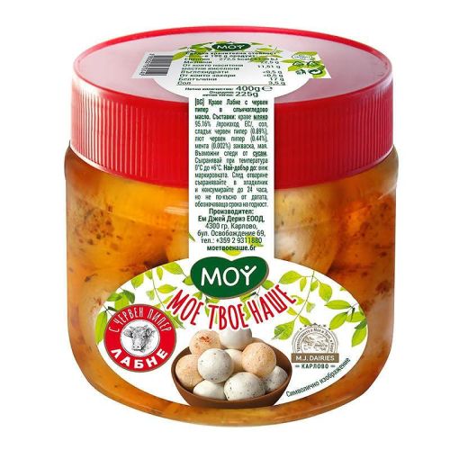 Мое Твое Наше лабне от краве мляко с червен пипер (225 г)