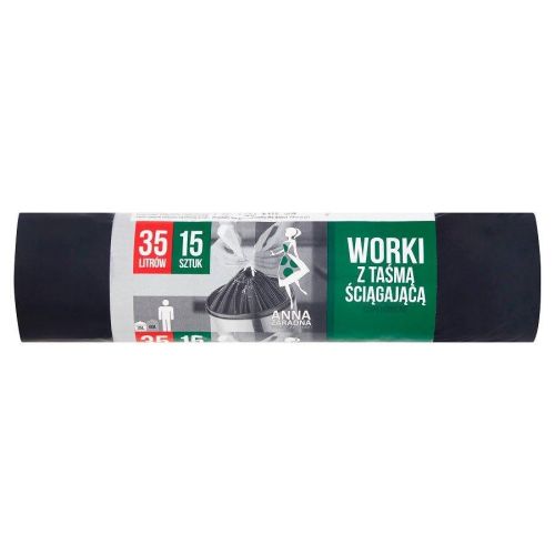 Anna Zaradna торби за смет с връзки, 15 бр. х 35 л (15 бр.)