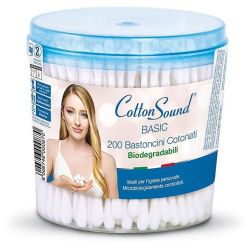Cotton Sound клечки за уши, кръгла кутия (200 бр.)