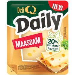 Deli Q сирене маасдам, слайс (100 г)