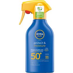 Nivea Sun Protect & Moisture слънцезащитен спрей, SPF50+ (280 мл)