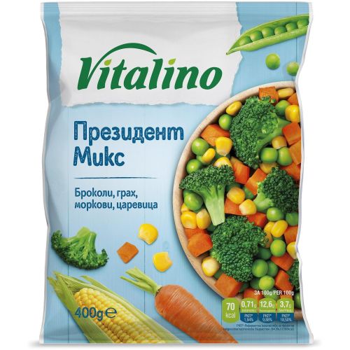 Vitalino замразен зеленчуков микс президент (400 г)