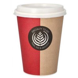 Papstar картонени чаши с капак 300 мл (10 бр.)