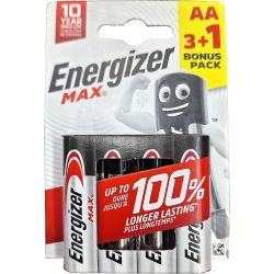 Energizer Alkaline Max батерии AA, 1.5V (4 бр.)
