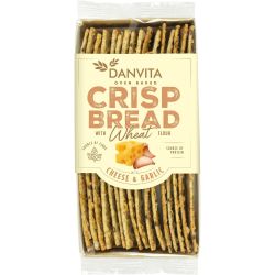 Danvita пълнозърнест хрупкав хляб със сирене и чесън (130 г)