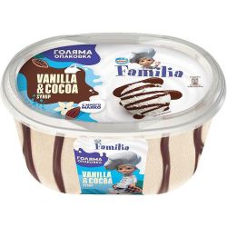 Nestle Familia сладолед ванилия и какаов сироп (561 г)
