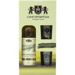 Slavyantsi сунгурларска отлежала ракия, промо пакет с две чаши (700 мл)