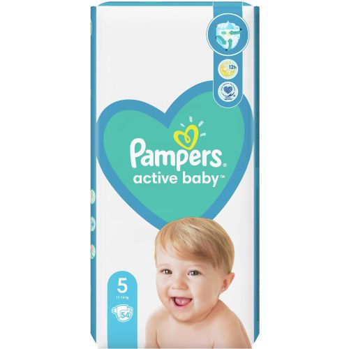 Pampers Active Baby пелени Junior 5, 11 кг - 16 кг (54 бр.)