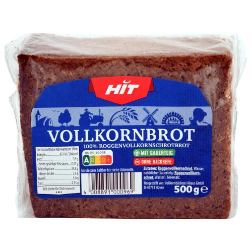 Hit пълнозърнест хляб без мая (500 г)