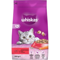 Whiskas суха храна с говеждо месо (300 г)