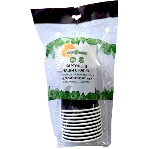 eco4home картонени чаяи с капак (10 бр.)