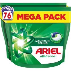 Ariel Allin1 Pods Mountain Spring капсули за пране, 2 бр. х 38 бр., 76 пранета (76 бр.)