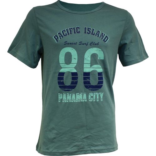 Yanev Sport Fashion мъжка тениска с щампа, Panama City, зелена (1 бр.)