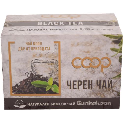 Билкокооп черен чай с конец (34 г)