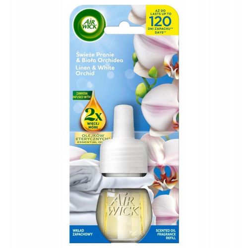 Air Wick Linen & White Orchid пълнител за електрически ароматизатор (19 мл)