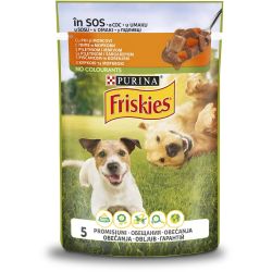 Purina Friskies Adult пауч храна за куче с хапки пиле и моркови (100 г)