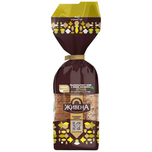 Симид Живена пълнозърнест хляб с жива закваска със семена от слънчоглед и чиа (330 г)