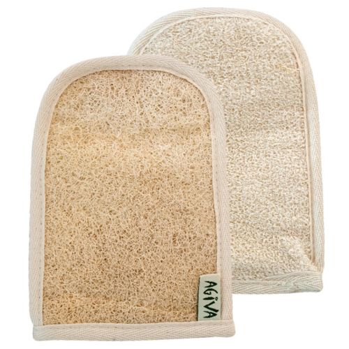 Agiva ръкавица за баня от люфа с хавлиен гръб (1 бр.)