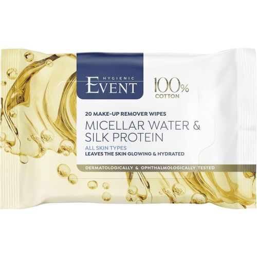 Event мицеларни валжни кърпи за грим с копринен протеин (20 бр.)