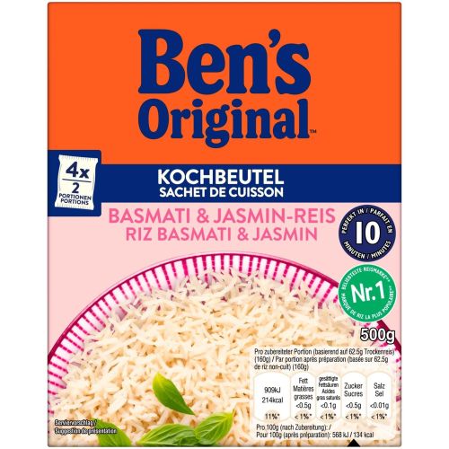 Ben's Original басмати и жасминов ориз, 4 бр. х 125 г (500 г)