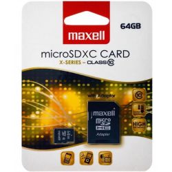 Maxell SDXC Micro карта памет с преходник 64 GB (1 бр.)