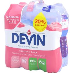 Devin изворна вода, 6 бр. х 1.8 л (10.8 л)