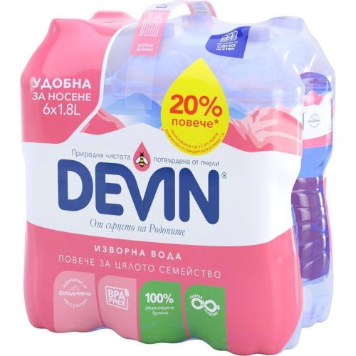 Devin изворна вода, 6 бр. х 1.8 л (10.8 л)