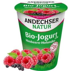 Andechser Natur био йогурт малини и бъз 3.7% (400 г)
