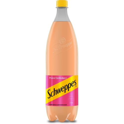 Schweppes розов грейпфрут газирана безалкохолна напитка (1.25 л)