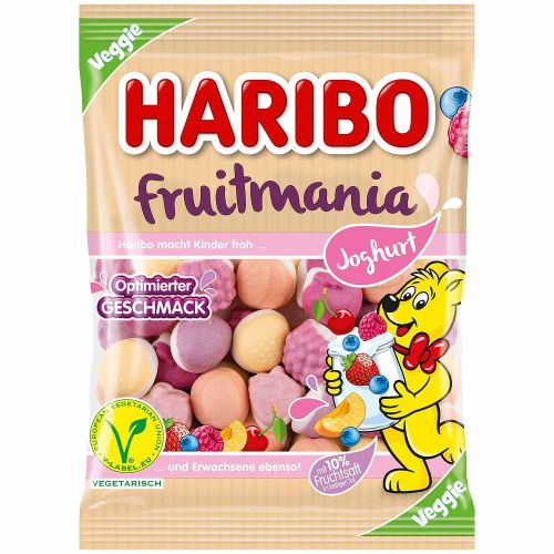 Haribo желирани бонбони плодова мания с йогурт (160 г)