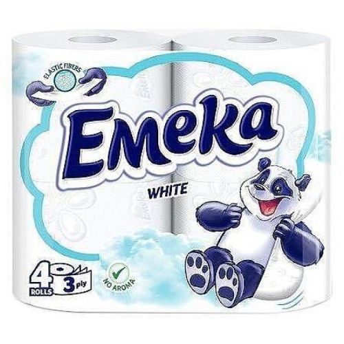 Emeka тоалетна хартия, трипластова, бяла (4 бр.)