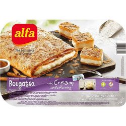 Alfa Foods гръцка баница бугаца с крем ванилия, замразена (800 г)