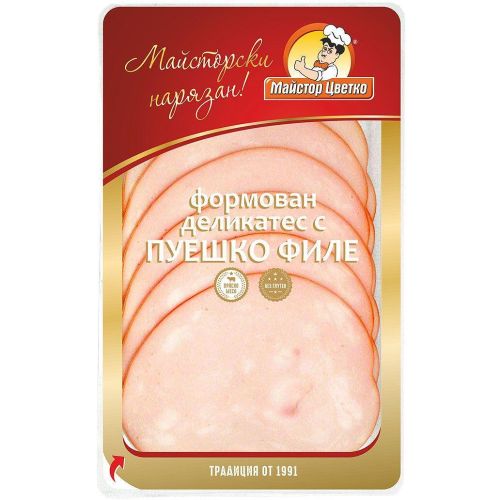 Майстор Цветко деликатес с пуешко филе, слайс (100 г)