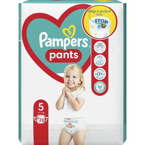Pampers гащички Junior 5, 12 кг - 17 кг (22 бр.)