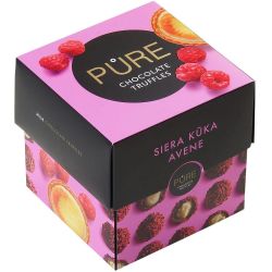 Pure Chocolate Truffles млечни шоколадови трюфели солен чийзкейк и малина (96 г)