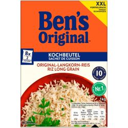 Ben's Original ориз в торбички, готов за 10 минути, 8 бр. х 125 г (1 кг)