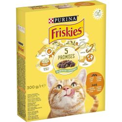 Purina Friskies храна за котки в зряла възраст, пиле и зеленчуци (300 г)
