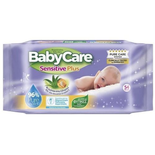 Baby Care Sensitive бебешки влажни кърпи (54 бр.)
