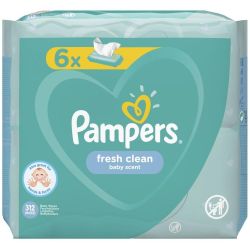 Pampers Fresh кърпички, 6 х 52 бр. (312 бр.)