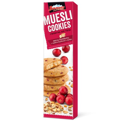 Боровец бисквити с мюсли и червена боровинка (110 г)