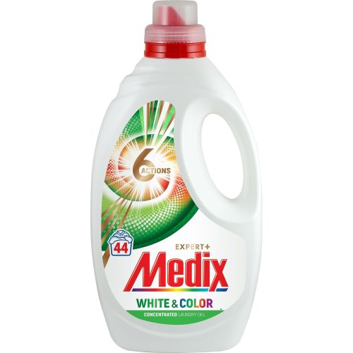 Medix 6 Action White & Color течен перилен препарат, 44 пранета (2.2 л)