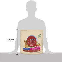 Purina One Dog Mini говеждо с ориз, суха храна за кучета (1.5 кг)